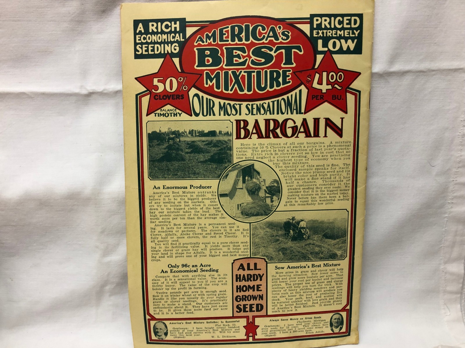 Vintage 1920-30’s America’s Field Seed Co. Booklet Farming