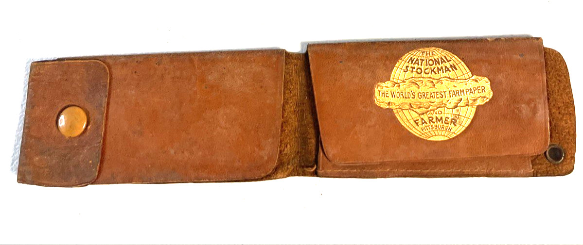 National Stockman Farm News Paper Small Leather Billfold