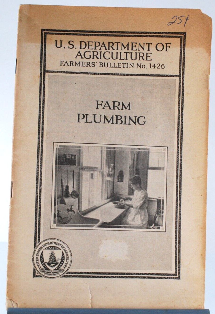 1924 US Department Of Agriculture Farmers’ Bulletin No 1426 Farm Plumbing