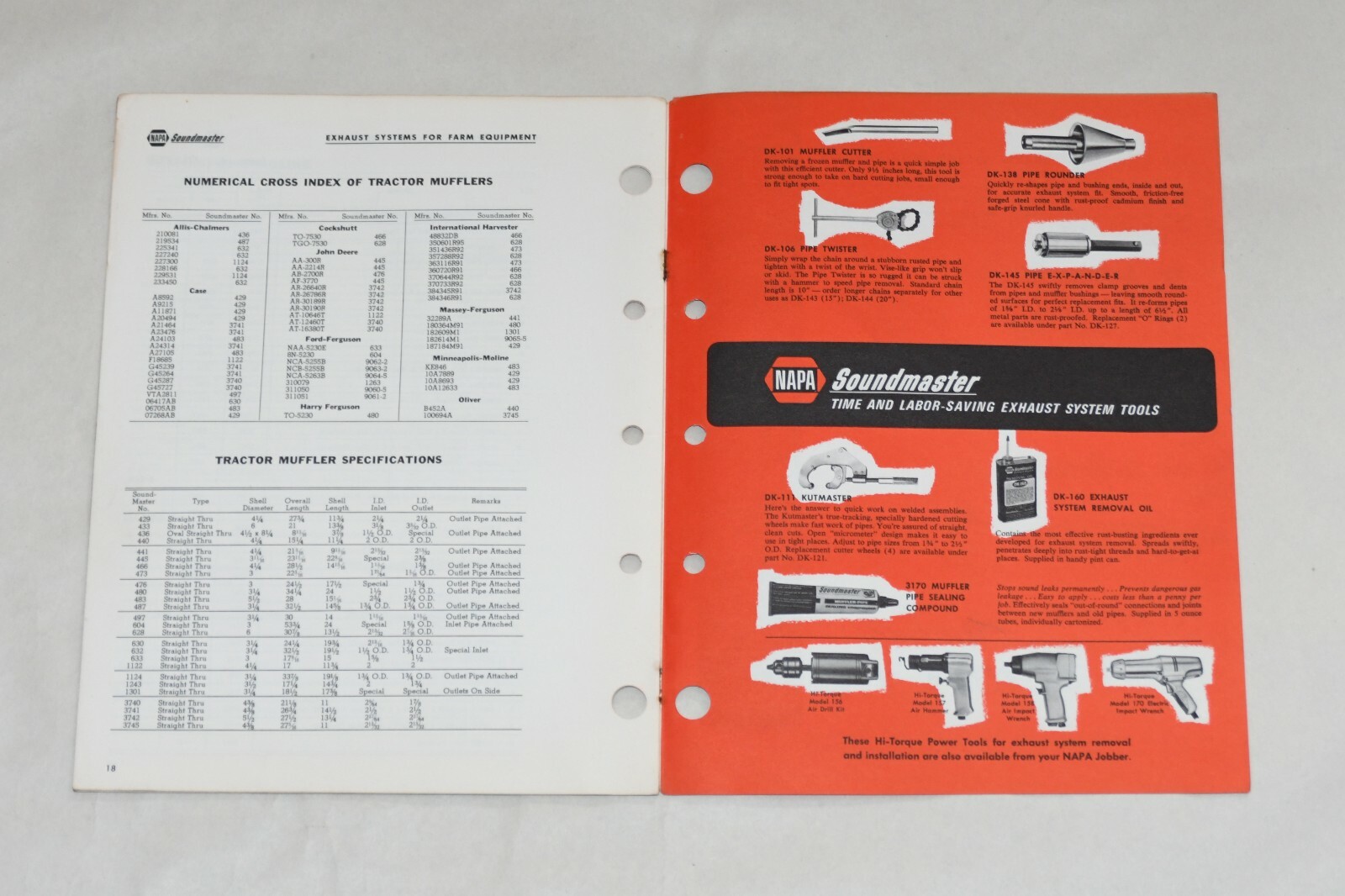1965 NAPA Soundmaster Tractor Muffler Pipes Accessories Farm Equipment Catalog