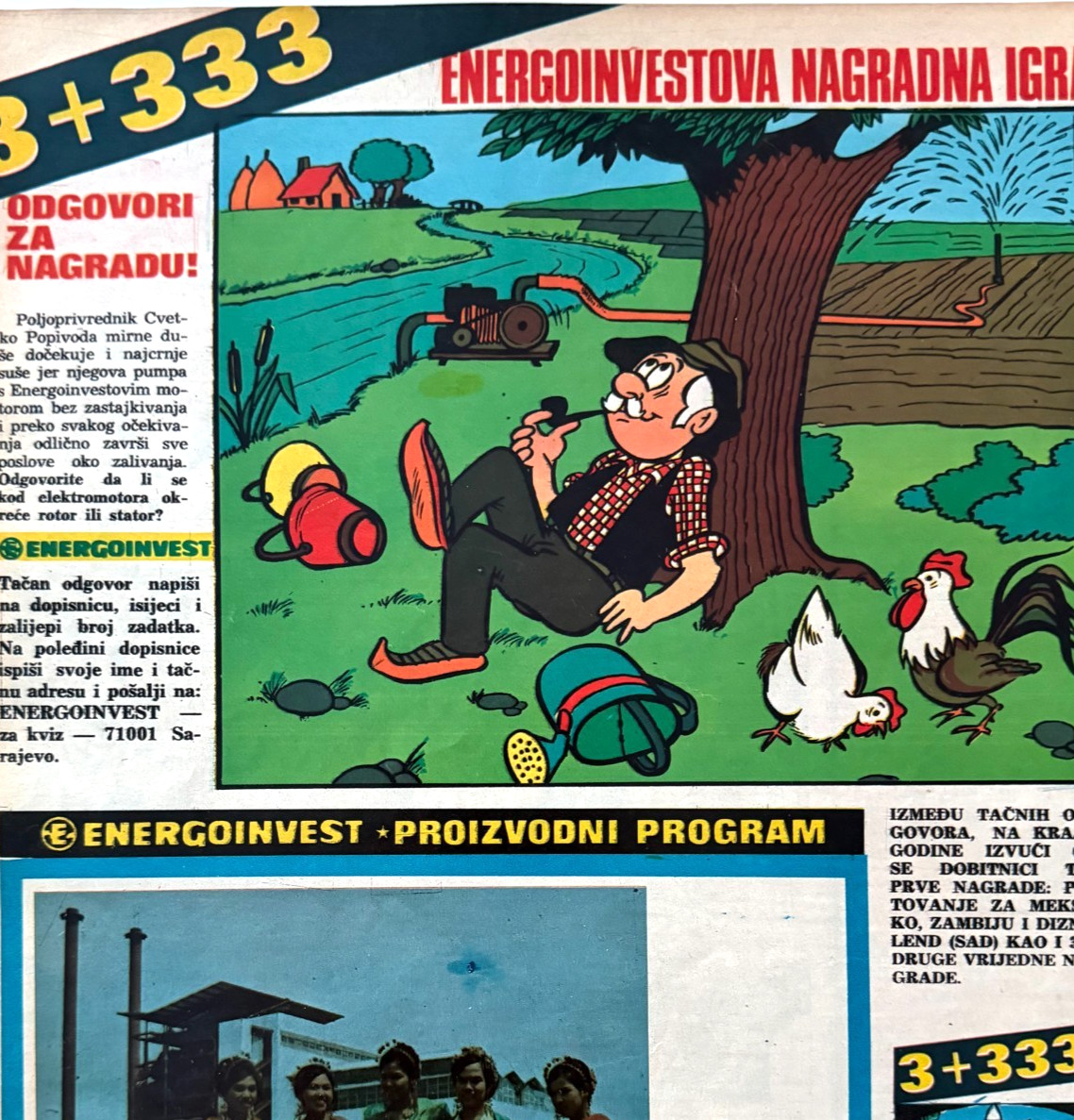 1971 Yugoslav Energoinvest Agricultural Advertisement Automatic Sprinkler