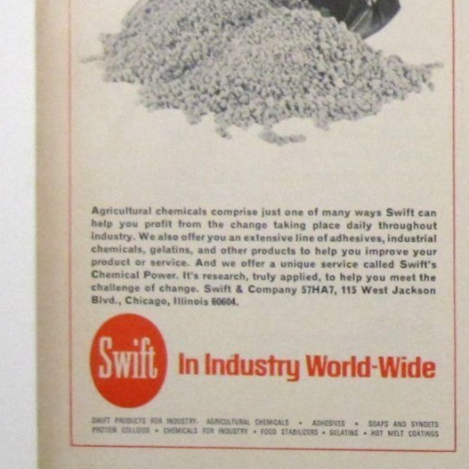 Swift Fertilizer Formulators Agricultural Chemicals Print Ad 1967 AD 2 Page