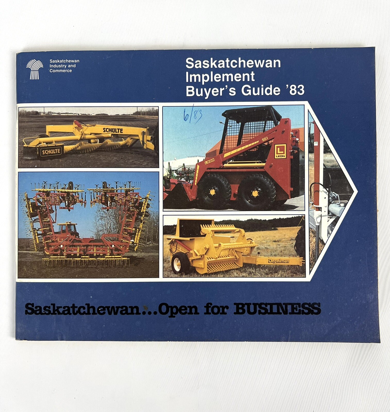1983 Saskatchewan CANADA Implement Buyer’s Guide Brochure Catalog AGRICULTURAL