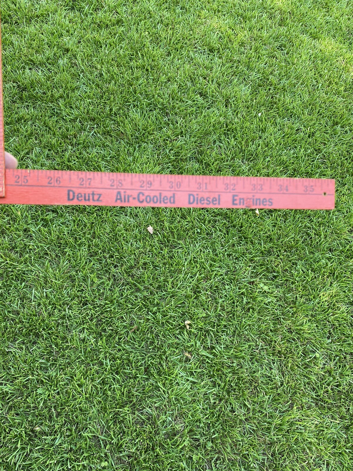 VINTAGE ADVERTISING HINGED YARDSTICK WILLS DIESEL HARVEY LOUISIANA DEUTZ ENGINES