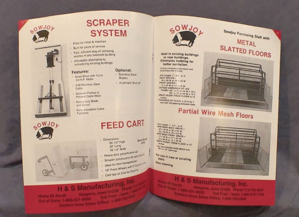H&S Manufacturing, Inc. Sowjoy Product Line Catalog