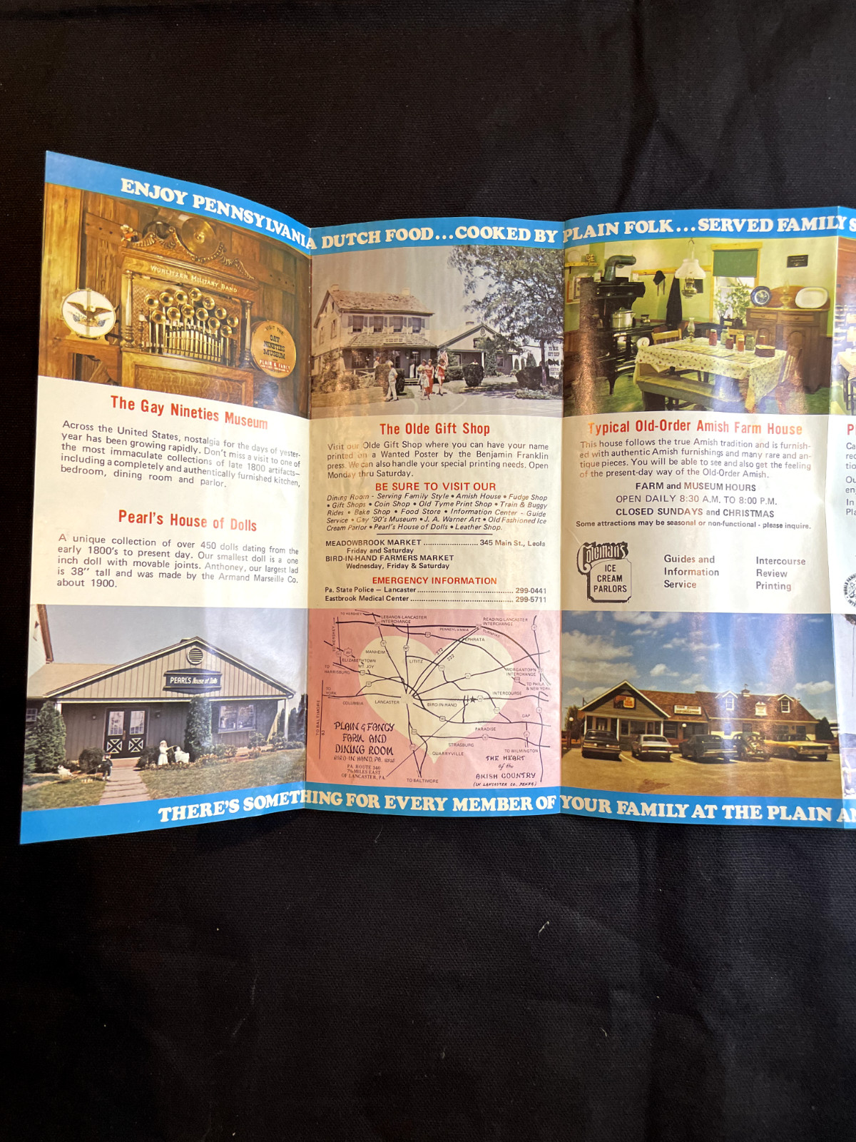 Vintage 1970’s Brochure Plain and Fancy Farm Pennsilvania Collectible Booklet