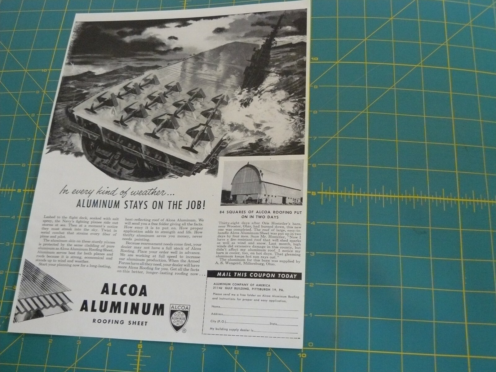 THE FARM QUARTERLY-AUTUMN 1951-ad-ALCOA ALUMINUM NAVY planes barn/Pittsburgh,PA