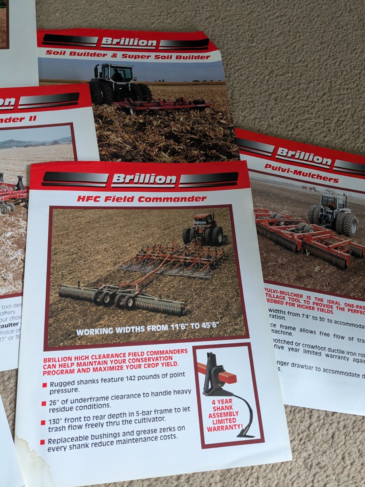 Brillion Iron Works Pamphlet Brochures Lot (1990-2000’s?)