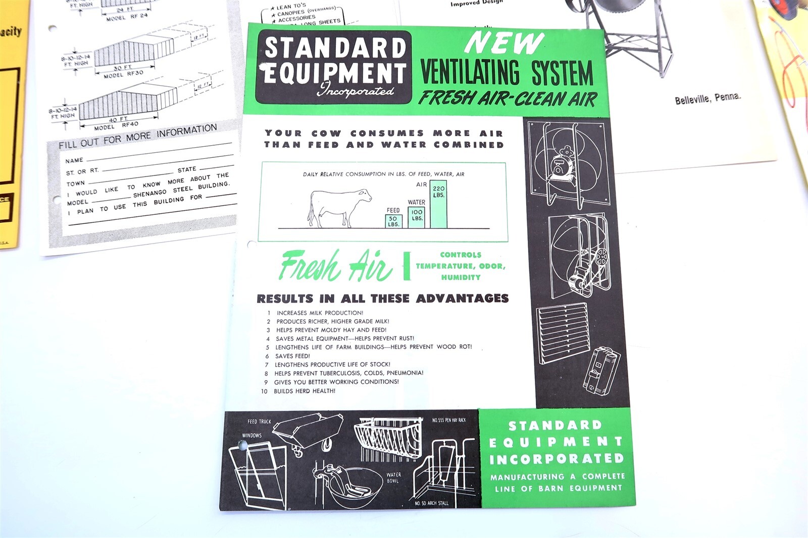 x21 Vintage 1950’s – 1960’s MIXED Brochures Tractors, Sprayers, Bailer, Cleaner
