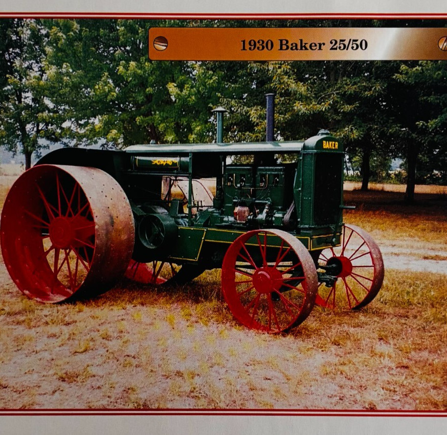 1930 Baker 25/50 Antique Tractor 1970-80s Book Print Agriculture Farming C80A