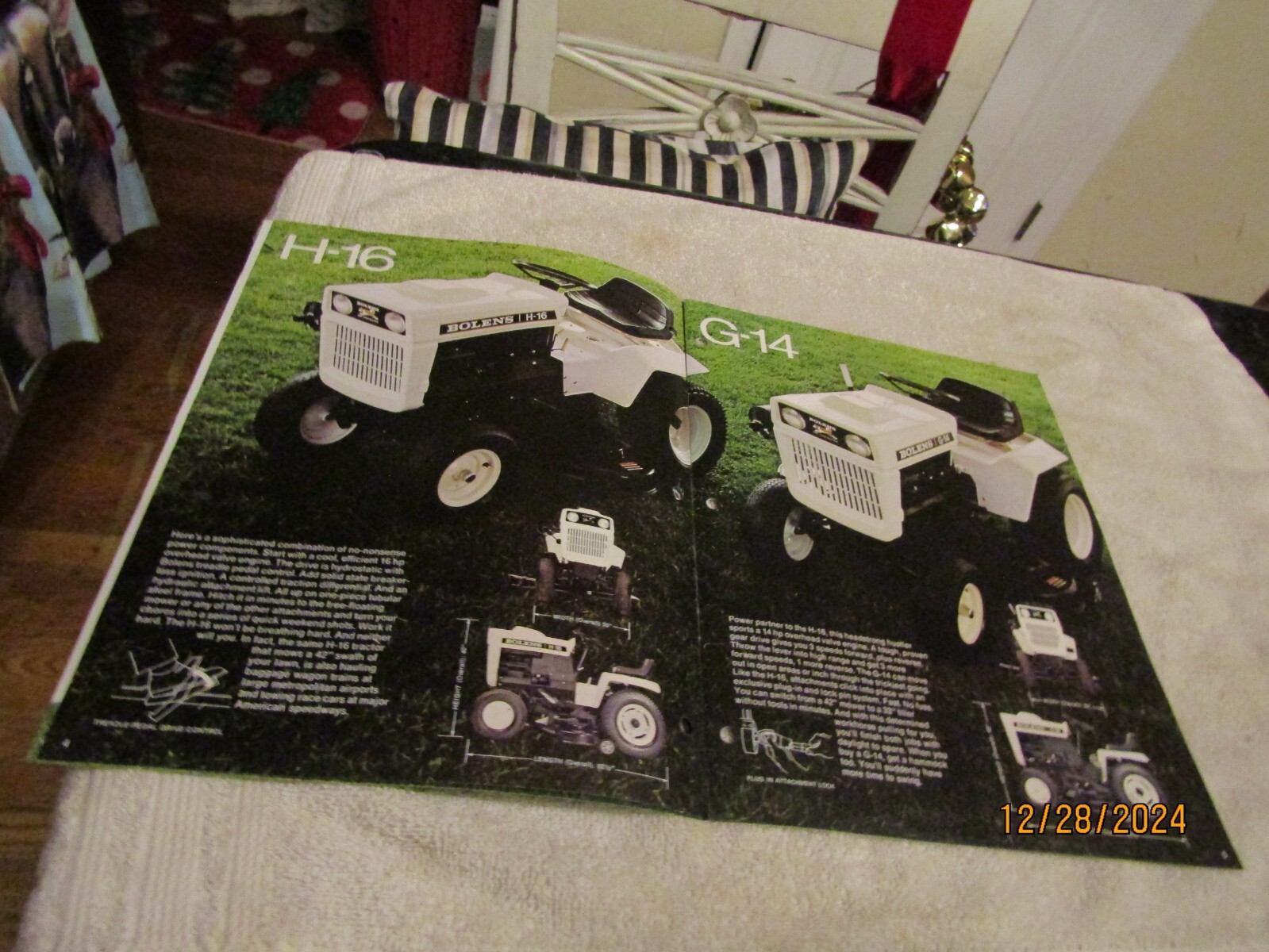 Vintage Bolens Sales Brochure Lawn & Garden Tractors Attachments Accessories ’75