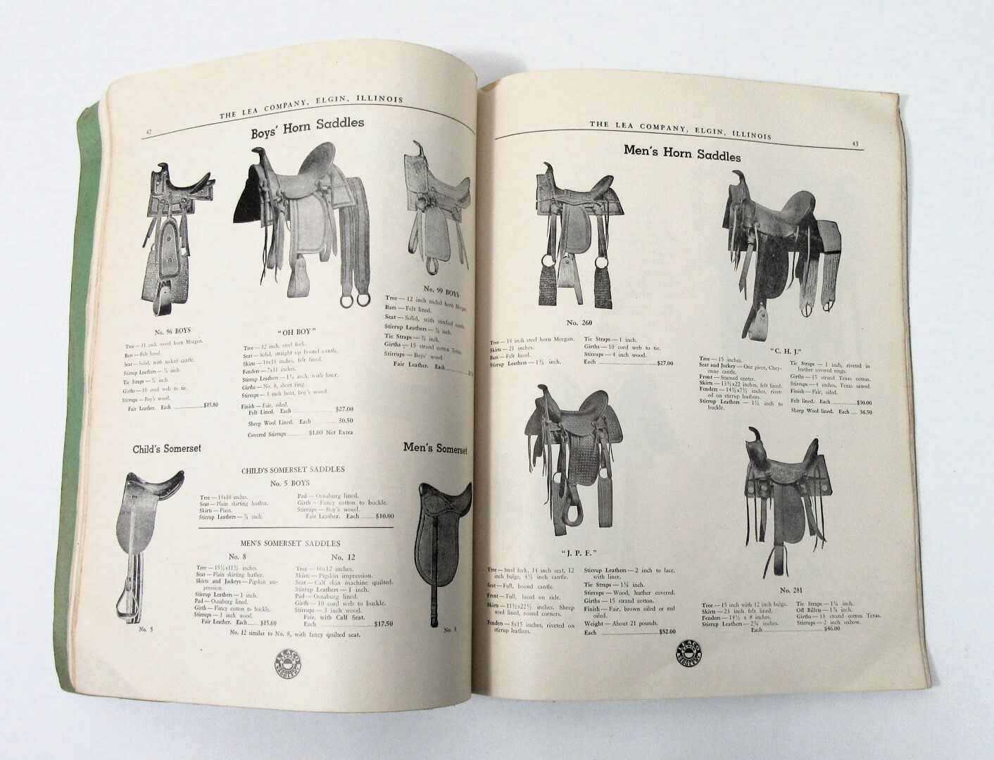 VINTAGE 1930’S HORSE EQUIPMENT CATALOG LEA COMPANY ELGIN ILLINOIS EQUIPMENT
