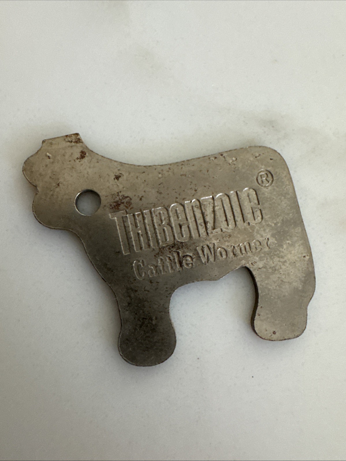 VTG ADVERTISING POCKET SCREWDRIVER – COW SHAPE – THIBENZOLE CATTLE WORMER