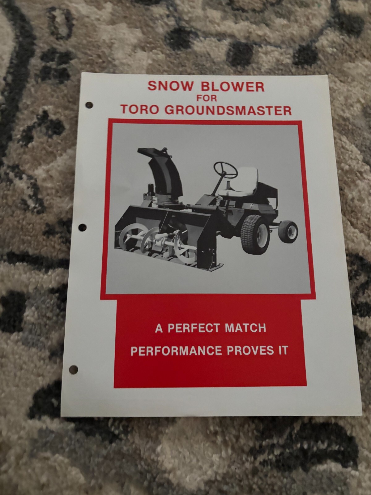 Toro Groundmaster Snow Blower Brochure FCCA25
