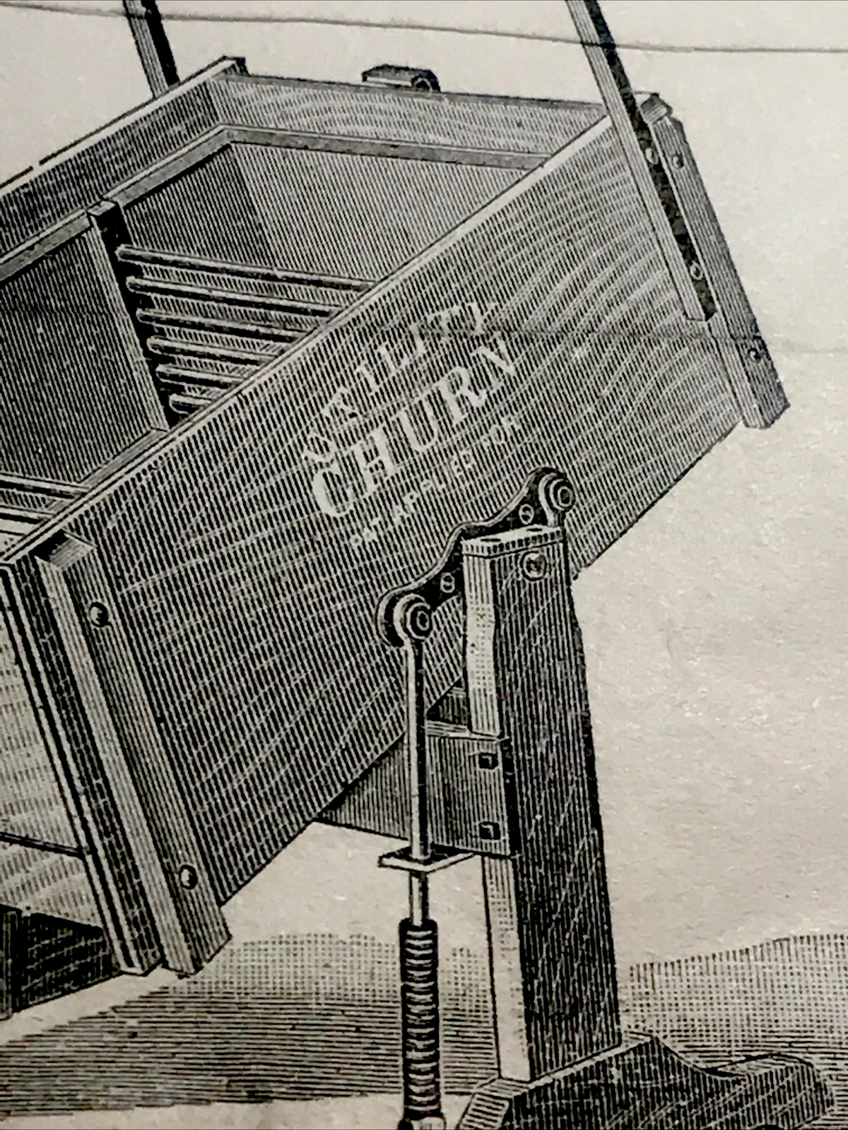 1893 Olds Wagon Co Churn Farm Engraving Advertising – Fort Wayne – Indiana
