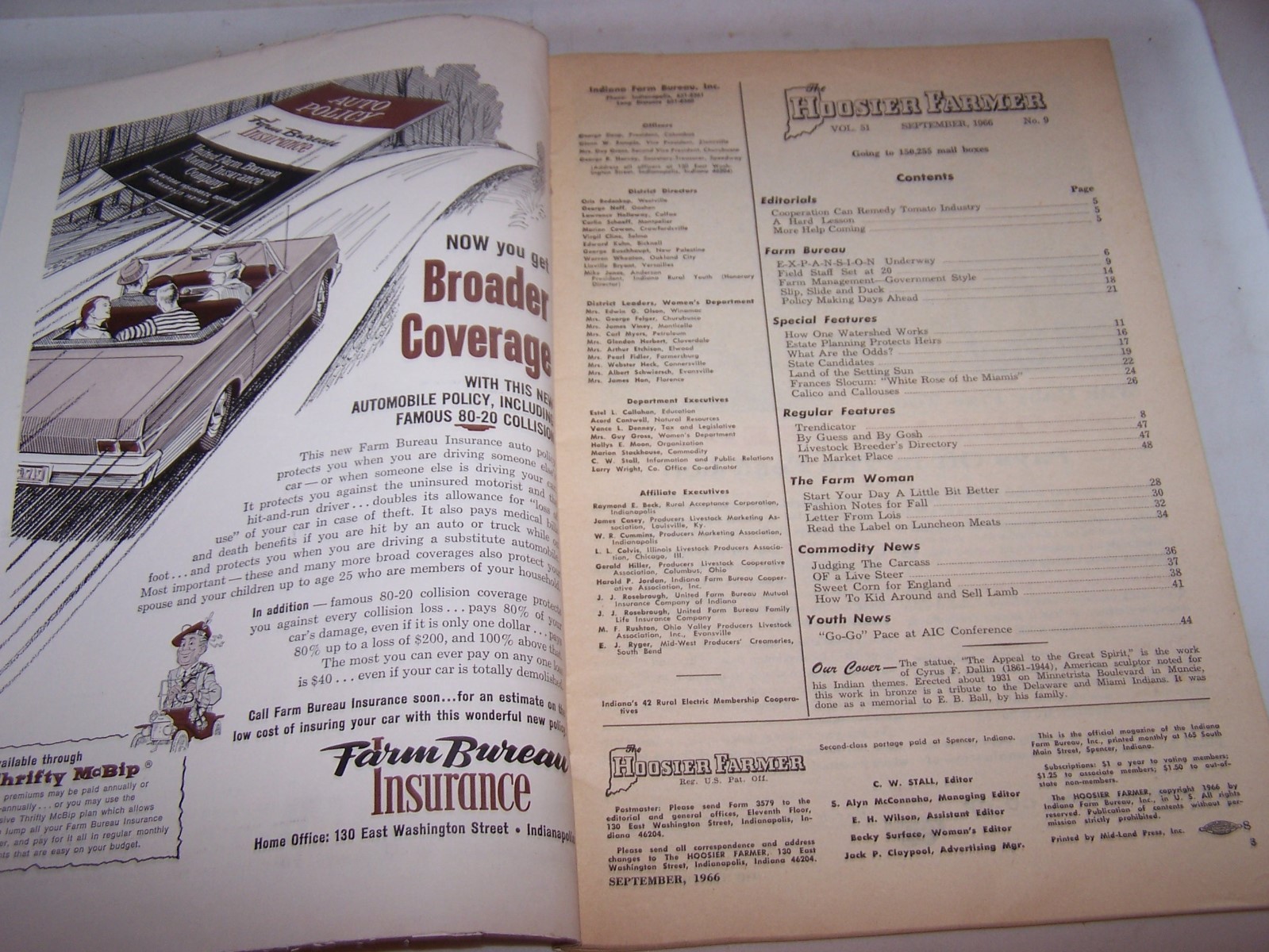 1966 HOOSIER FARMER Magazine INDIANA