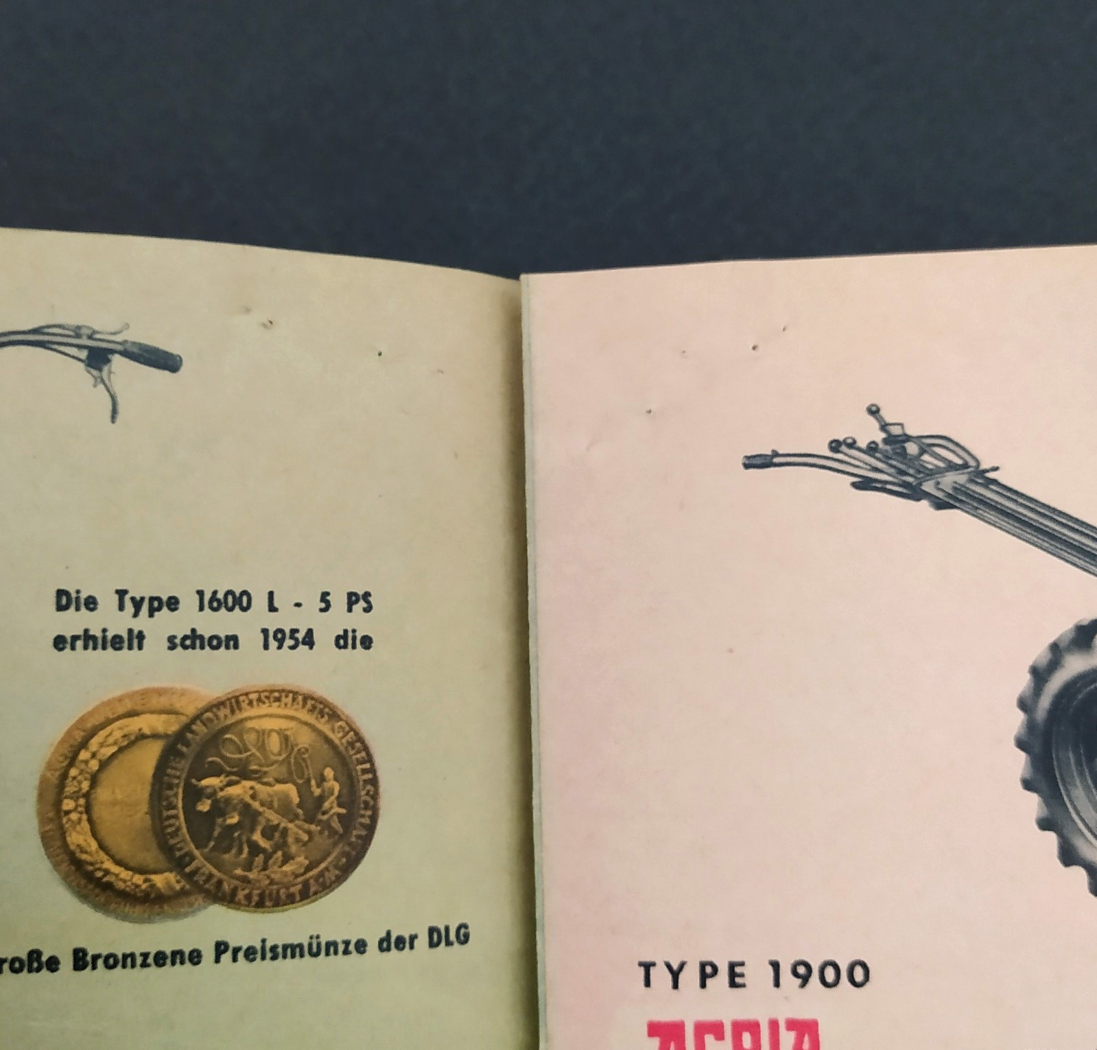 VINTAGE AGRIA UNIVERSAL SINGLE-AXLE TRACTOR-MOWER BROCHURE 1956