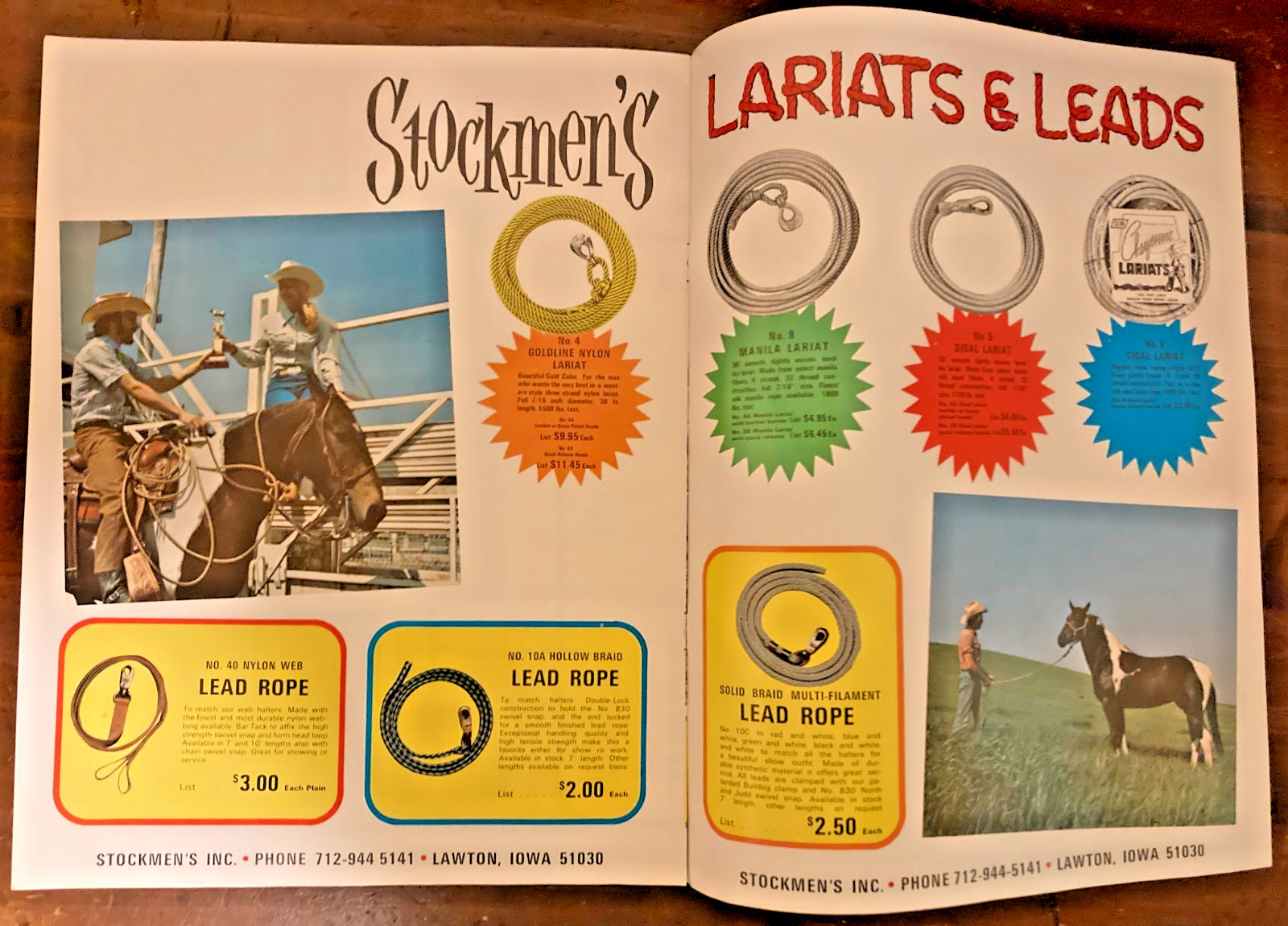 Vtg. Stockmen’s Inc. Full-Color Western Catalog c.1970 – Cowgirl Whips Halters