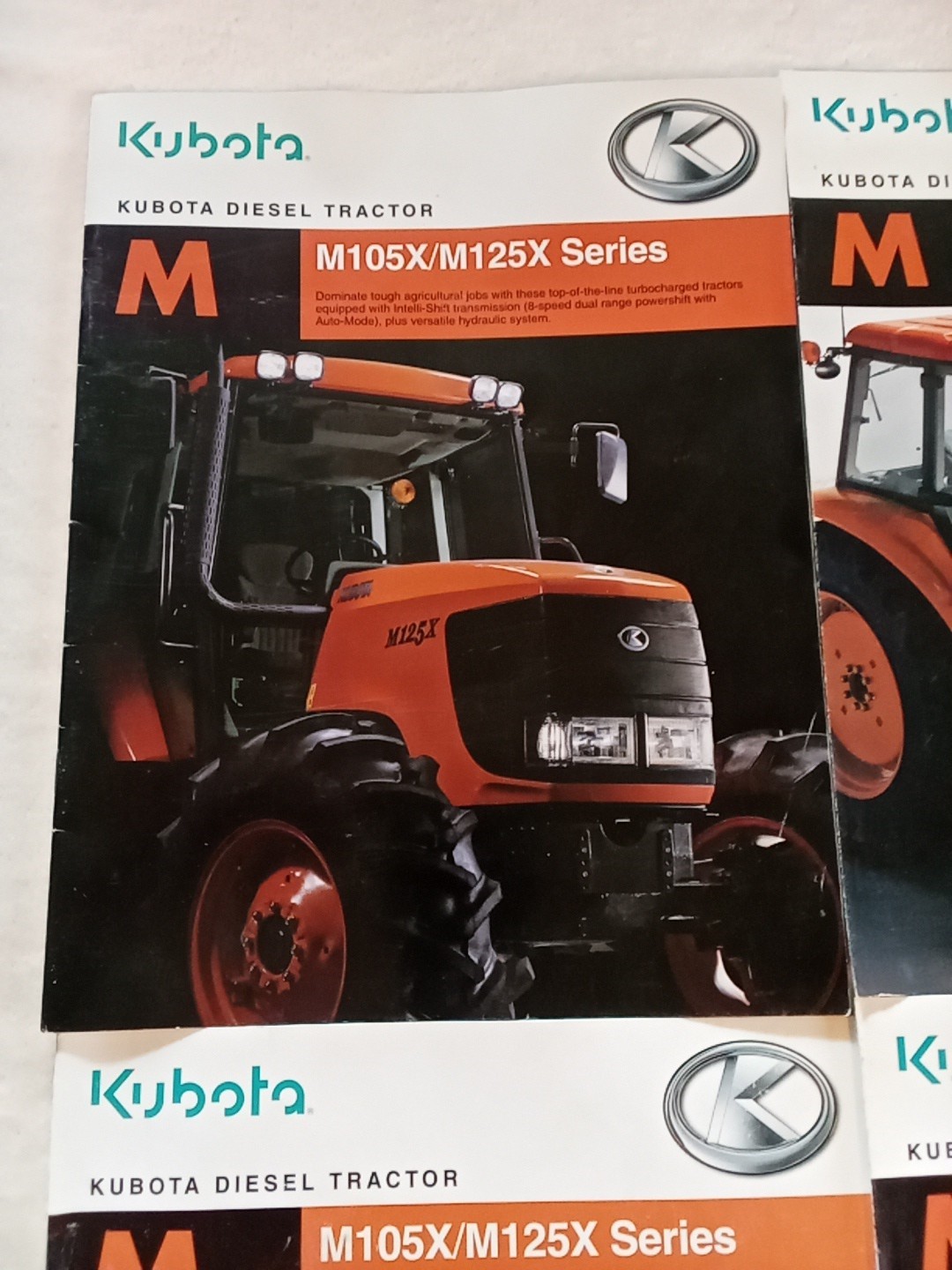 Lot 4 KUBOTA DIESEL TRACTOR SALES BROCHURE 2007 M105s, M108x,M105x,M125x Books