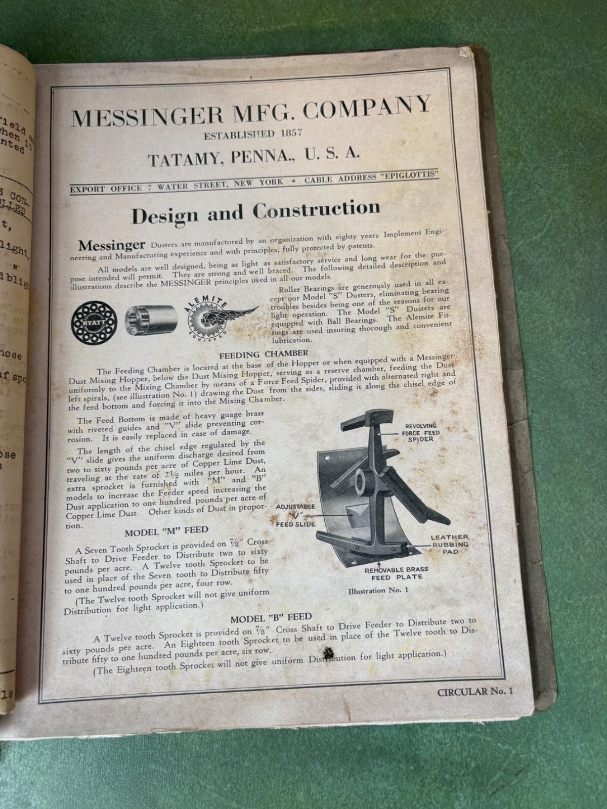 1939 Messinger Farm Machinery Manufacturing Dealer Sales Catalog Tatamy,Pa