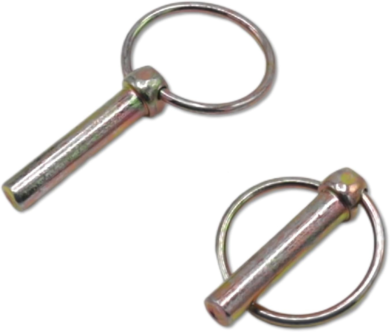 3/8 Inch Lynch Pin Assortment Kit, 6Pcs Heavy Duty round Linch Pins with Ring