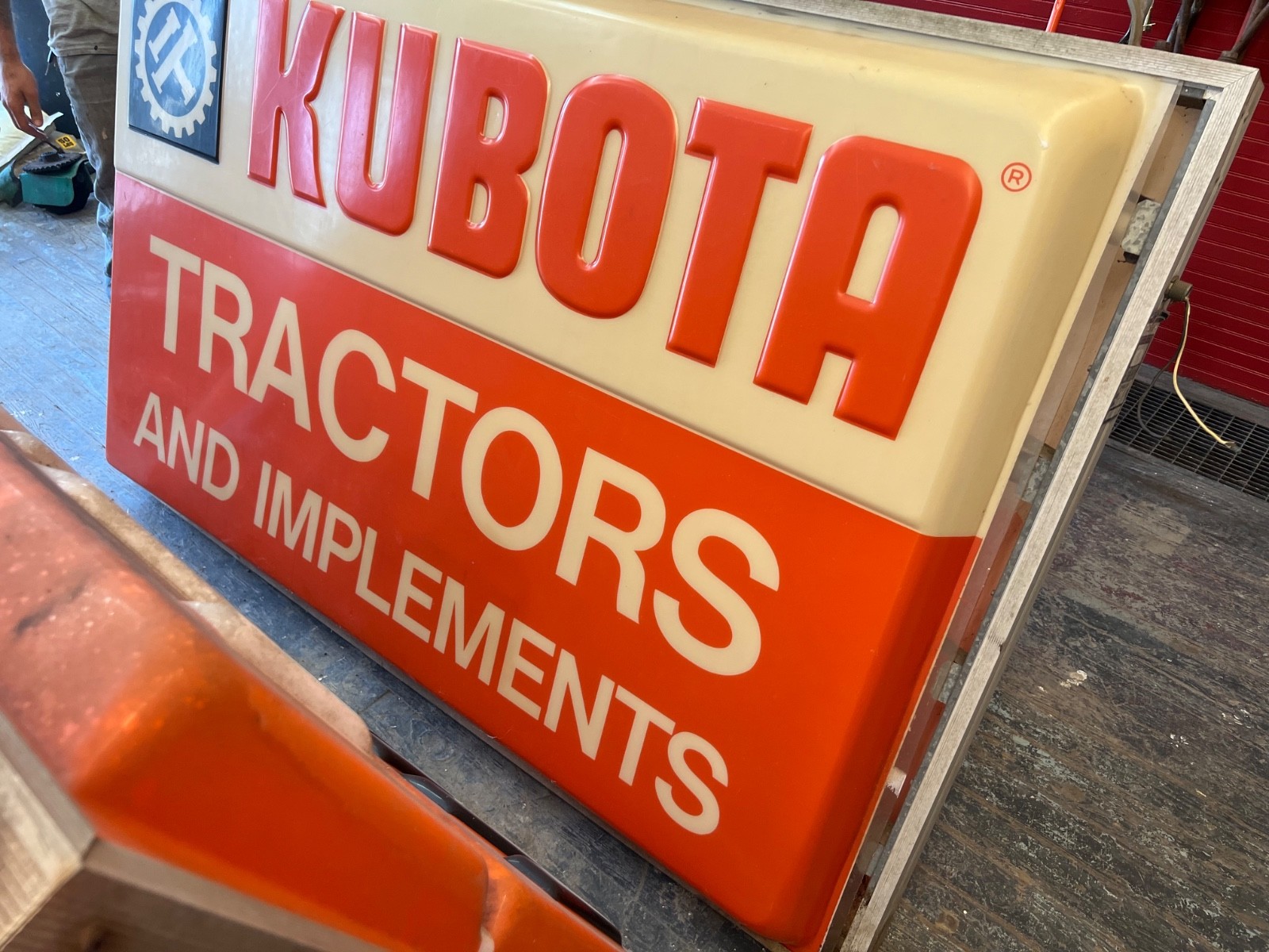 Vintage Kubota Tractors & Implements Sign – Double Sided – Light