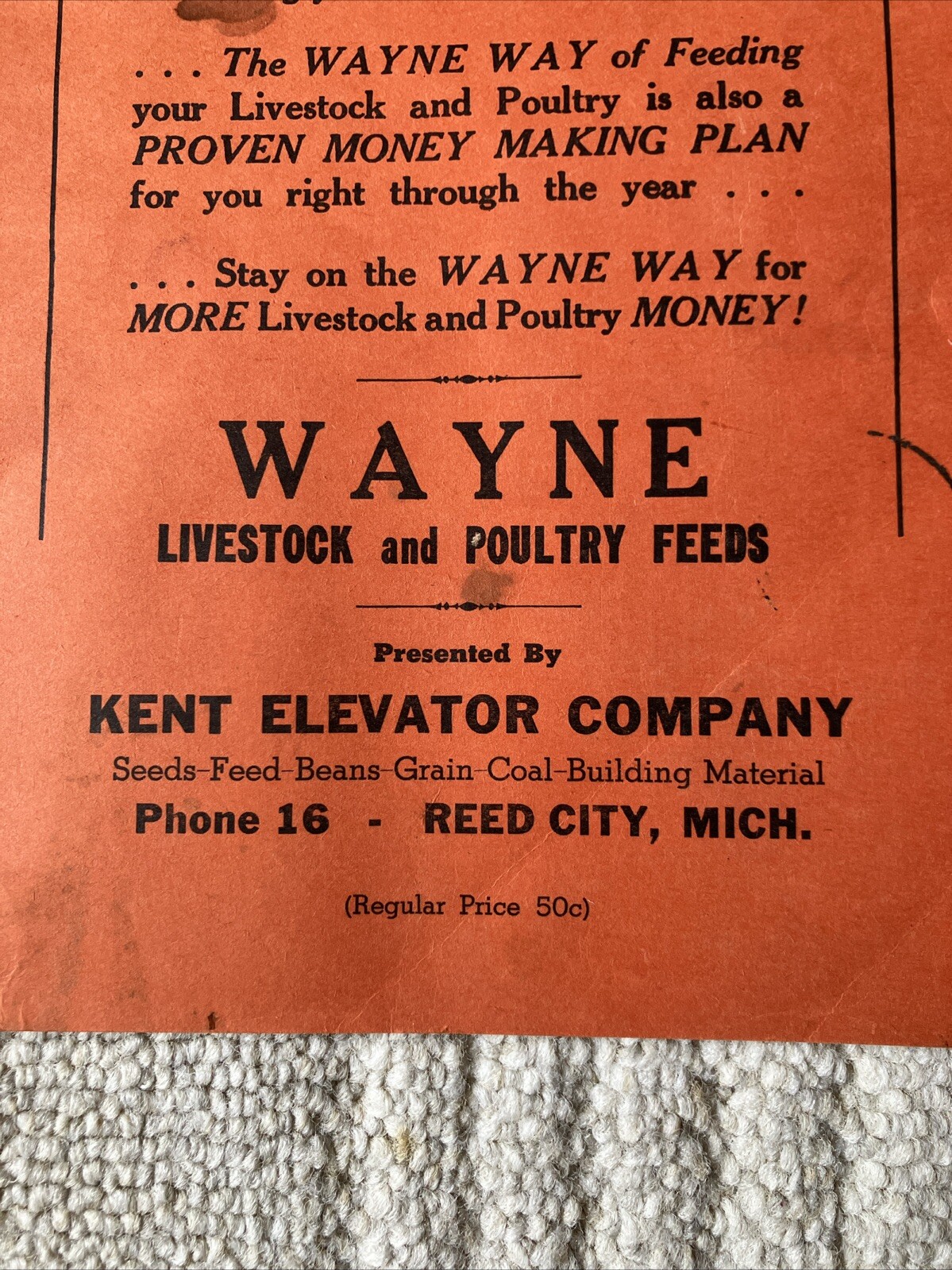 Vintage 1940-60’s Advertising Farm Record Books Reed City Michigan And Others