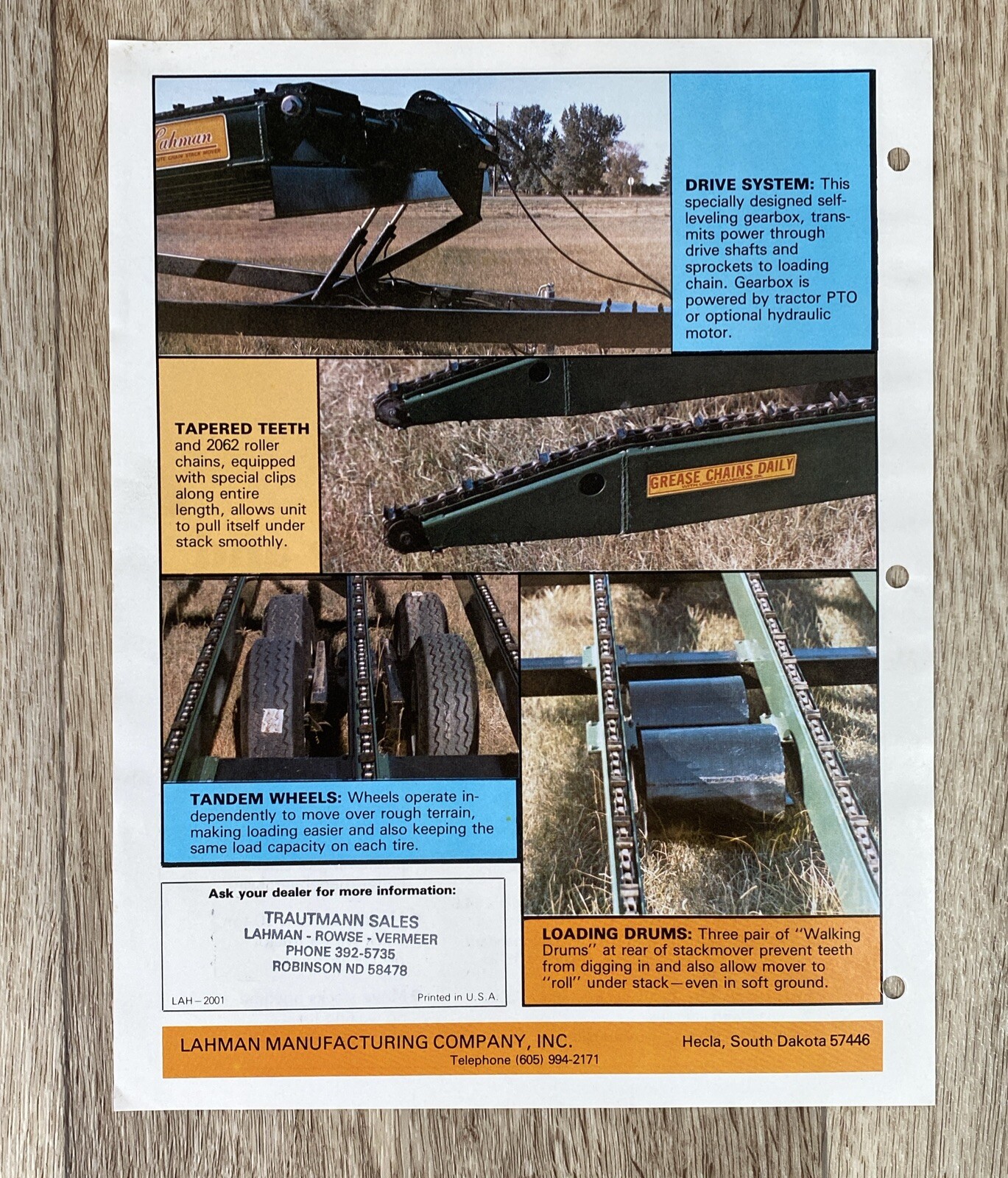 Farm Sales Brochure Lot 7 Paper Items Tarps, Auger, Trailer, Isuzu Diesel Motor