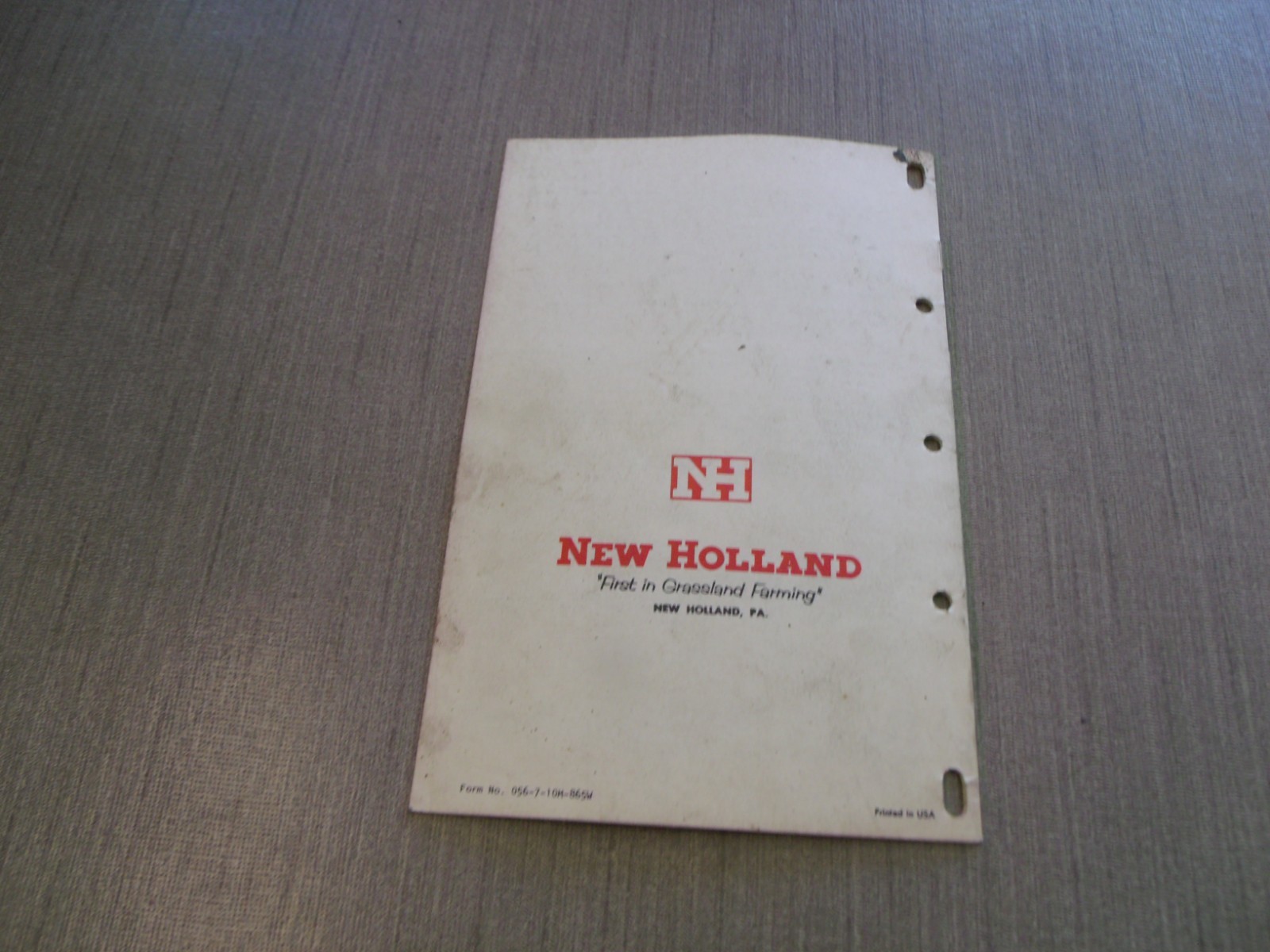 COLLECTIBLE NEW HOLLAND ROLABAR RAKE 56 56B 56R 56BR OWNER’S MANUAL