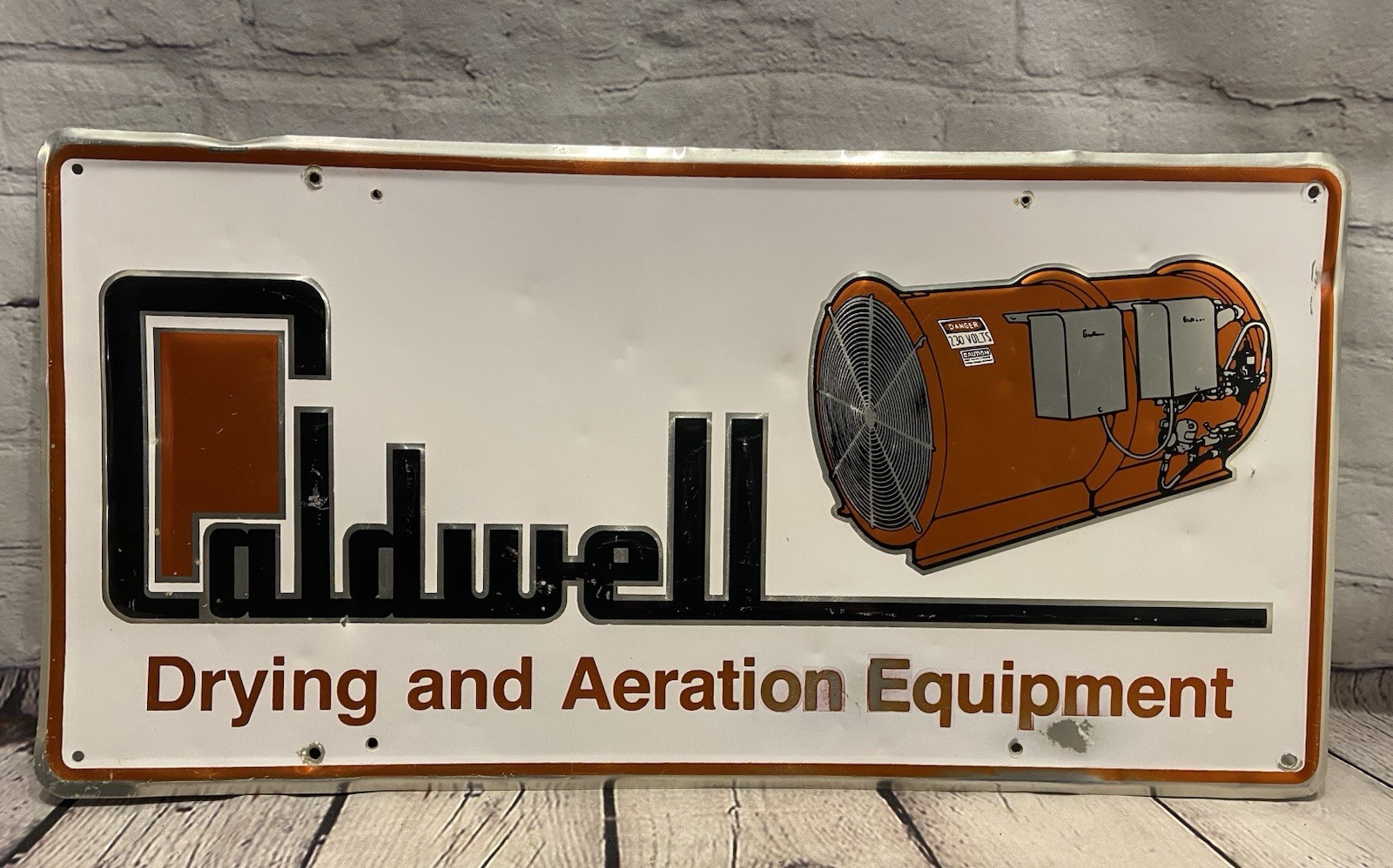 Caldwell Drying And Aeration Sign Farming Agriculture Tin Metal