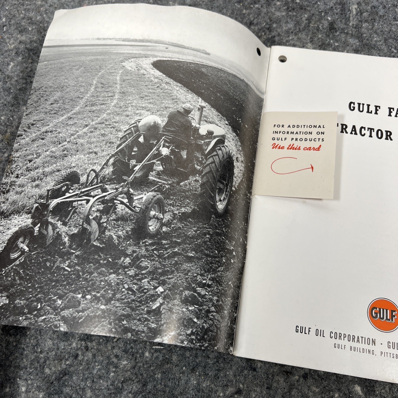 Vintage 1950’s Gulf Oil Corporation FARM Tractor Guide / Maintenance OEM
