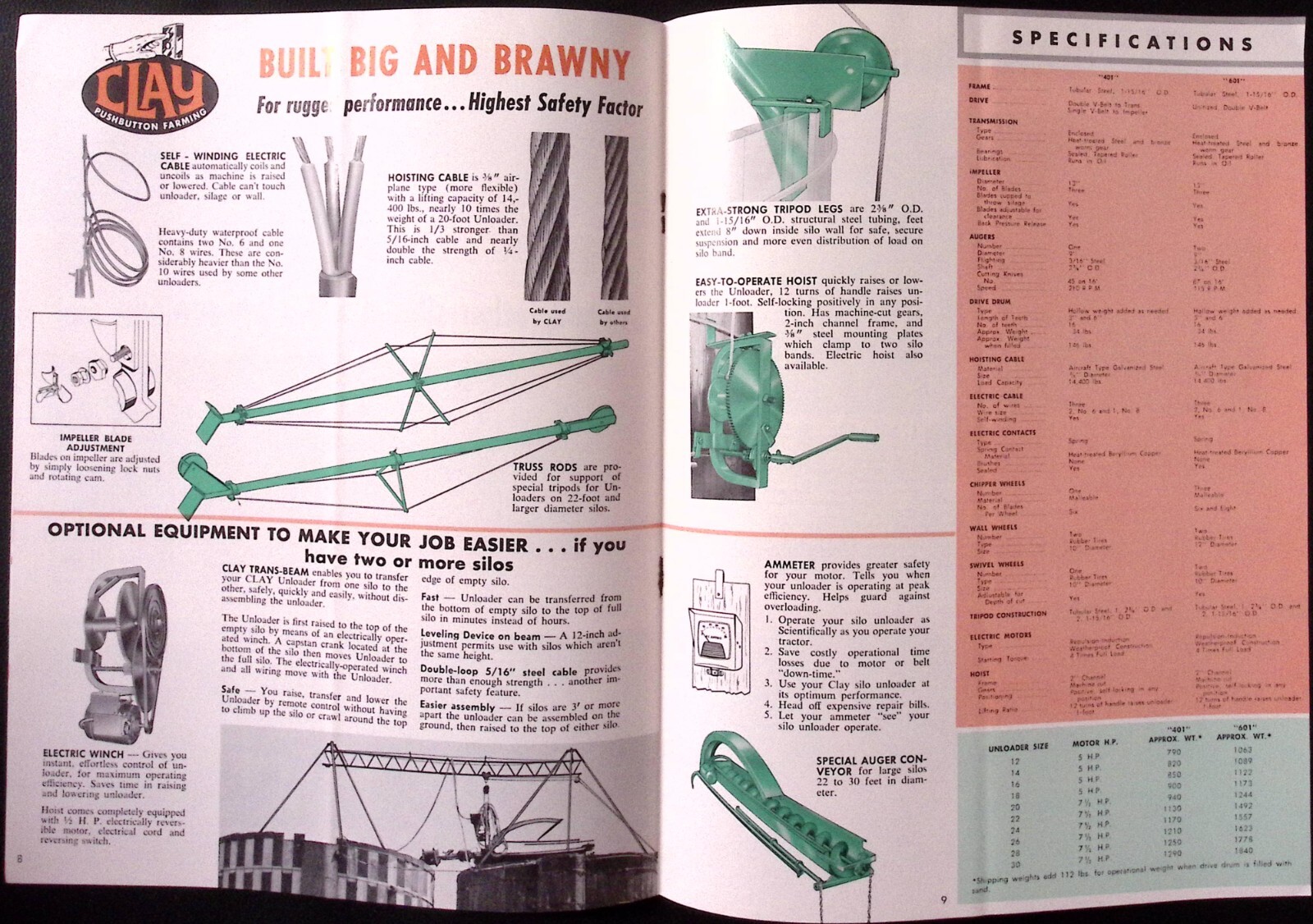 1950s Clay Pushbutton Faming Automated Feeding Systems for Cattle Brochure