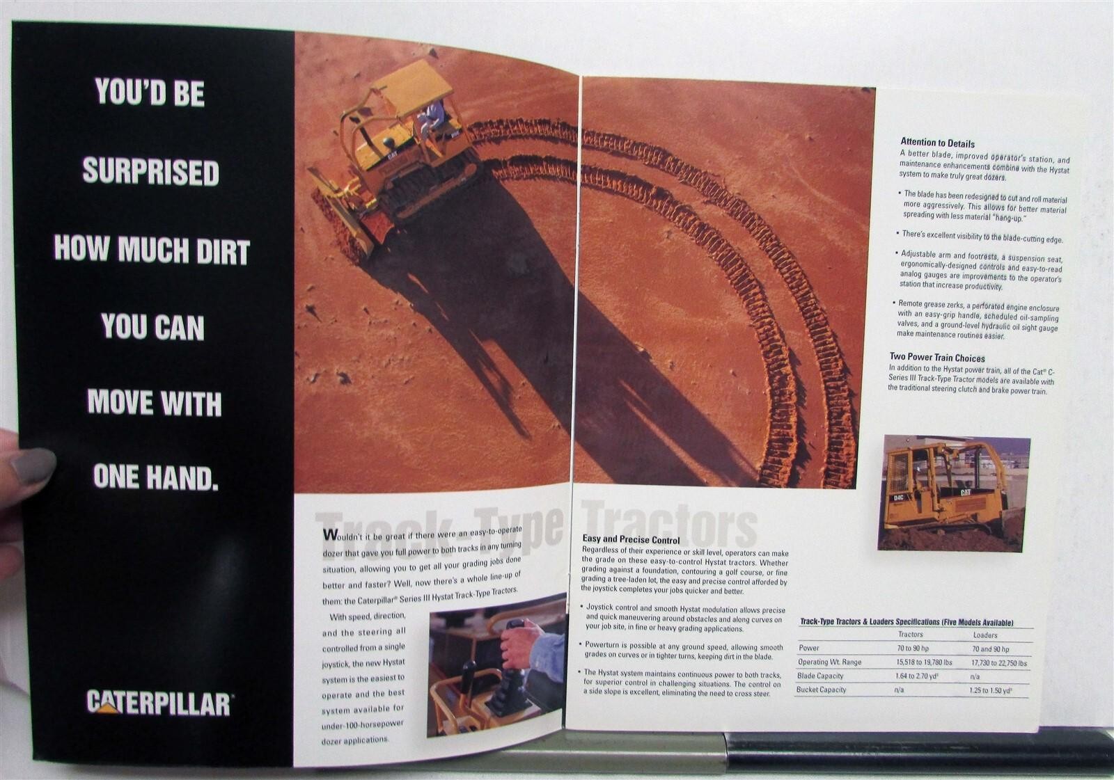 1997 Caterpillar Loaders Tractors Excavators Specs Construction Sales Brochure