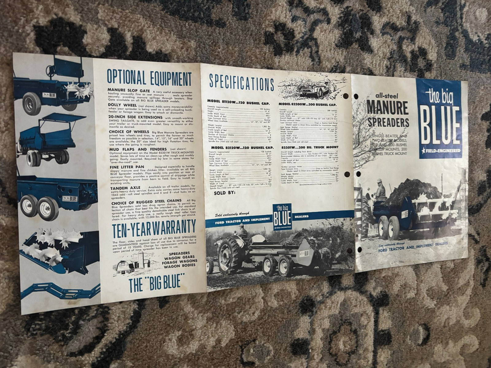 Ford Tractor Big Blue All Steel Manure Spreader Brochure DCPA26