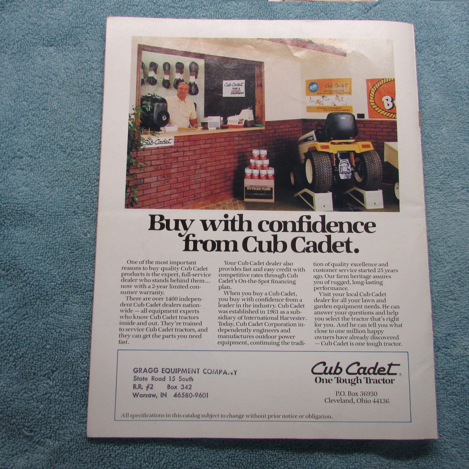 Cub Cadet Brochure: Lawn Tractors 805-1610
