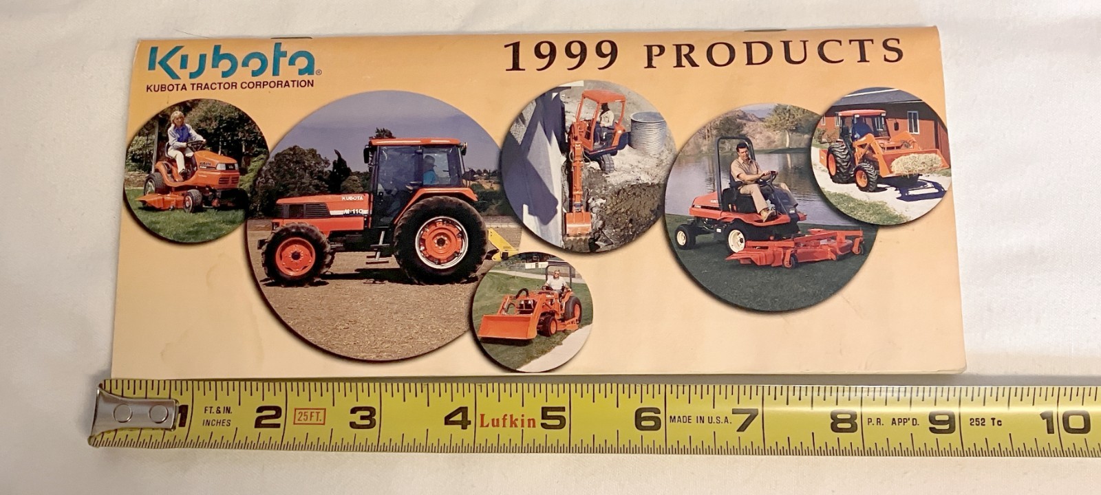 Kubota 1999 Products 48 pages Page Literature Guide 9″ x 4″ *STAINED*