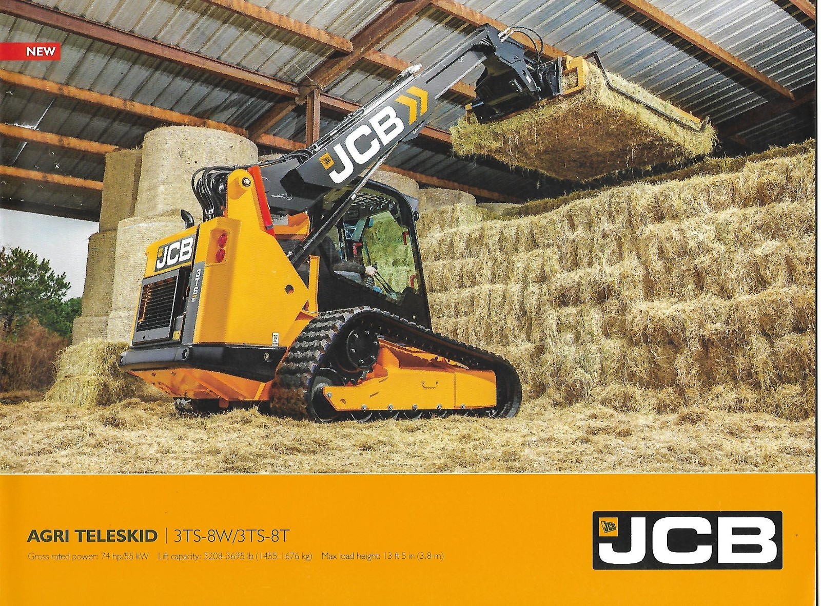 Farm Equipment Brochure – JCB – 3TS-8W 8T – Tele skid Steer Loader c2017 (F9205)