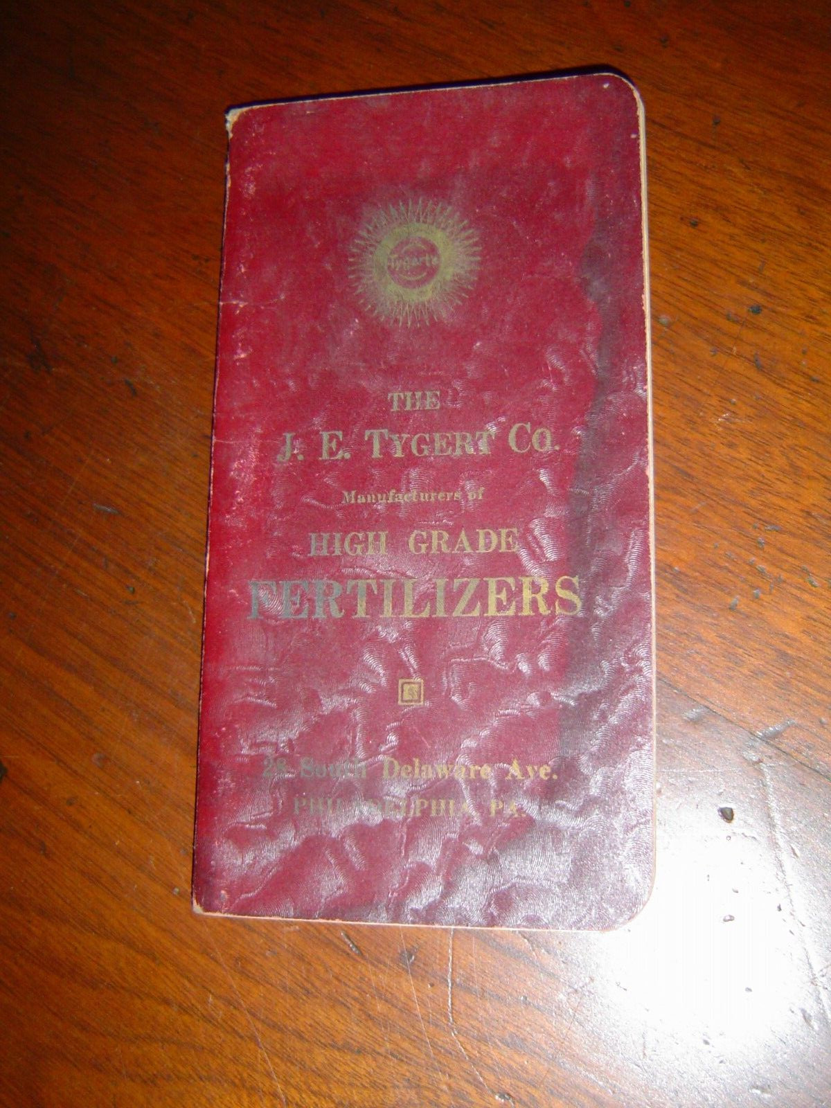 1915 J E Tygert Fertilizers Philadelphia, PA Henry P Brown Laurys, PA Notebook