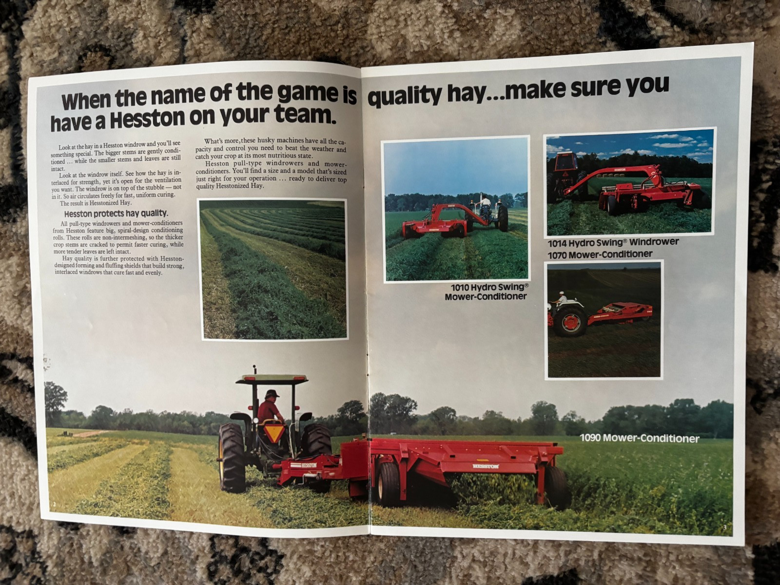 Hesston 1014 1010 1090 1070 Windrower For 1979 Brochure DCPA26