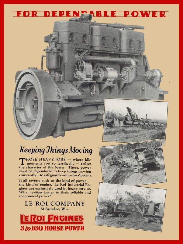 1927 Le Roi Engines of Milwaukee, Wisconsin NEW Sign: 24×30″ USA STEEL XL Size
