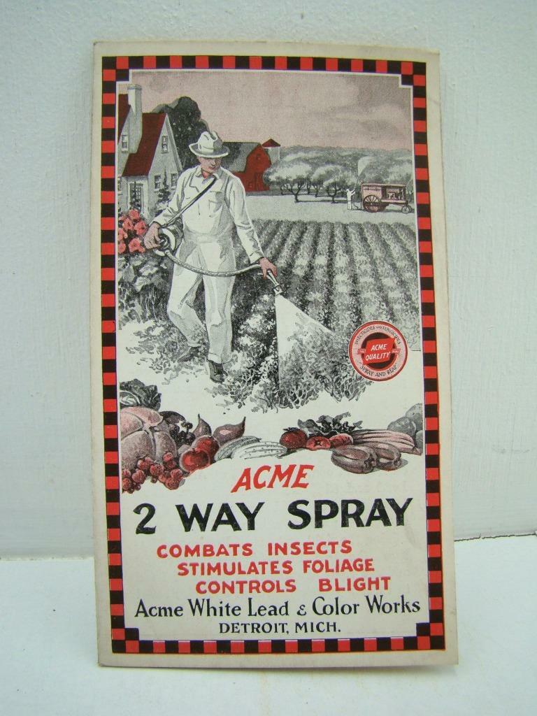 CIRC 1927 ACME 2 WAY SPRAY PAMPHLET