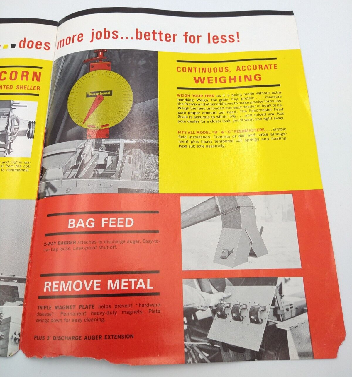 VTG 1960s Farmhand Feedmaster Dealer Sales Brochure 8 pg 8.5″x11″ Grinder Mixer