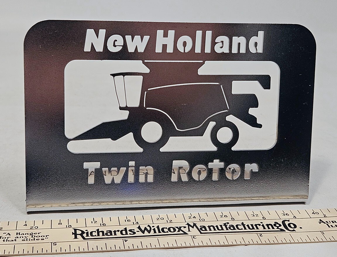 New Holland Equipment Desk Signs Metal Twin Rotor Harvester Grand Island Plant