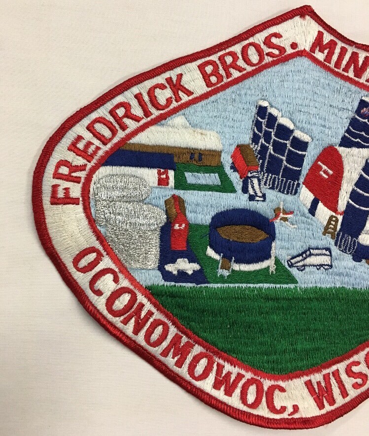 Vintage Patch Fredrick Bros Miniature Farms Oconomowoc, Wi. Large 9″ X 7 1/2″