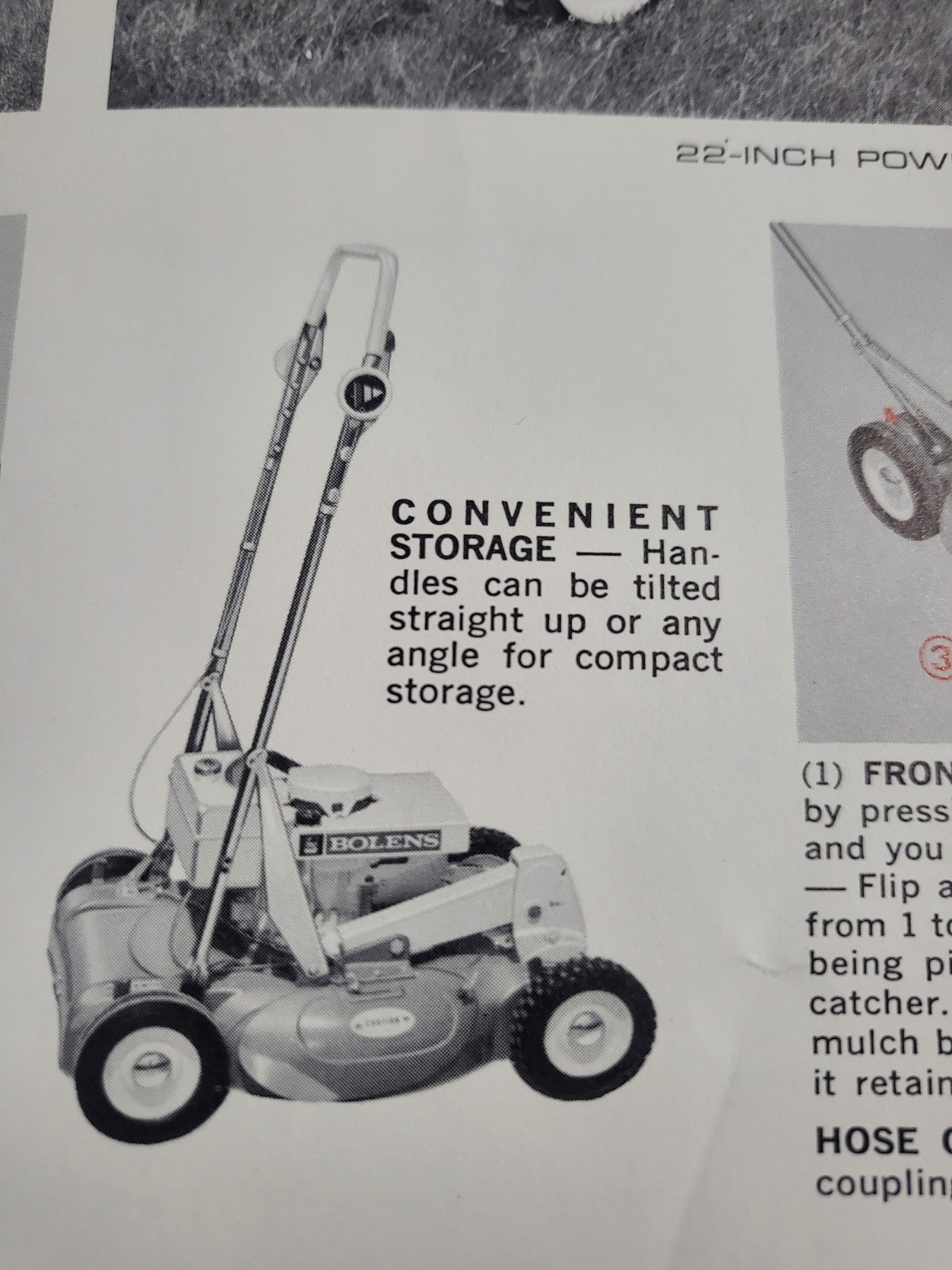 Vintage 1968 Bolens 8724 SUBURBAN 24 RIDING MOWER MOWER MUSTANG TILLER BROCHURE