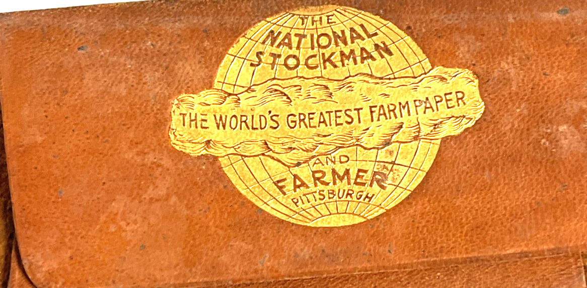 National Stockman Farm News Paper Small Leather Billfold
