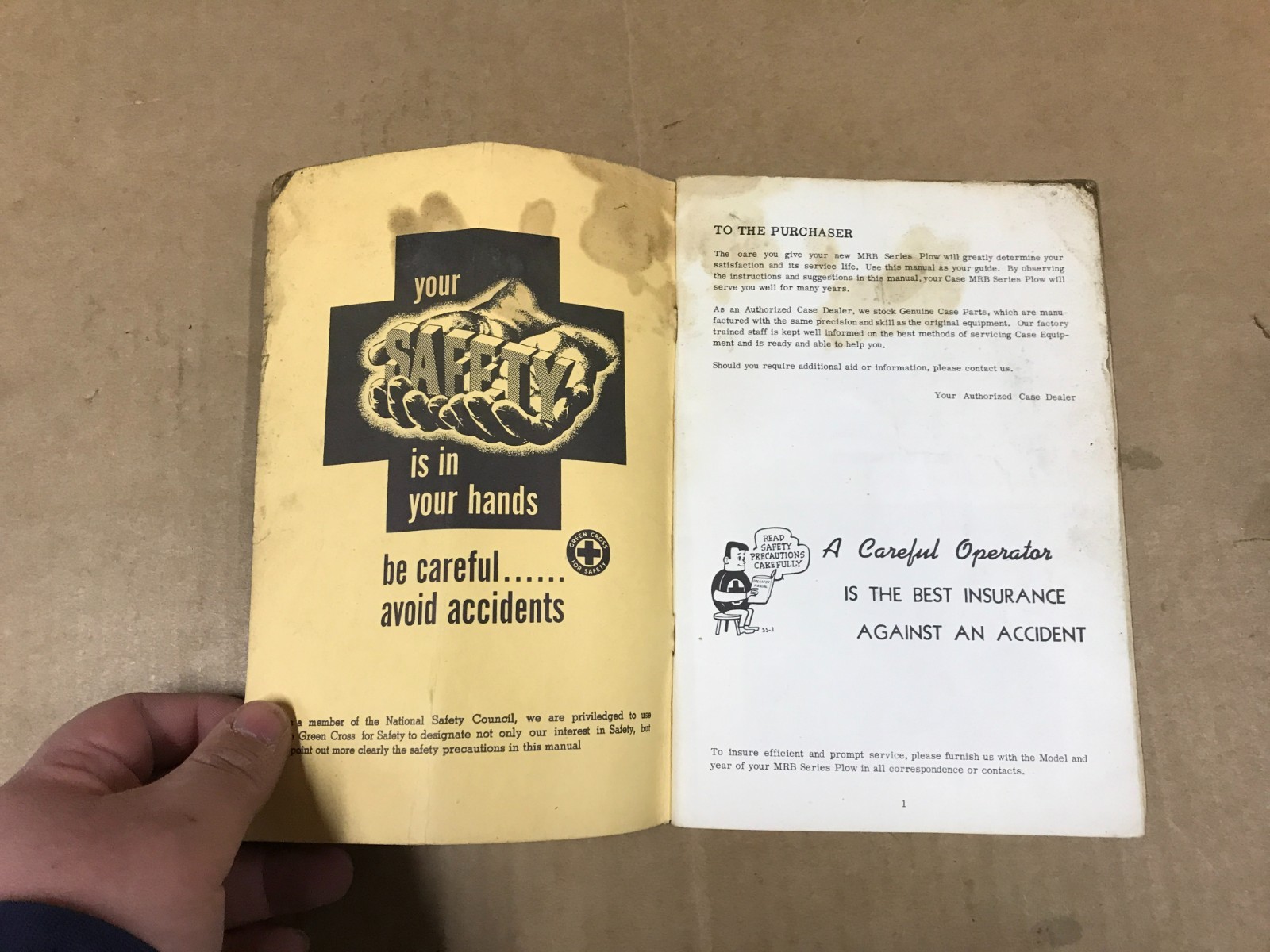 Vintage MRB Series Moldboard Plow Operator’s/Instructions Manual