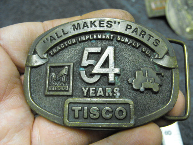TISCO Tractor Implement Supply Co “All Makes” Tractor Parts, 54 years Belt Buckl