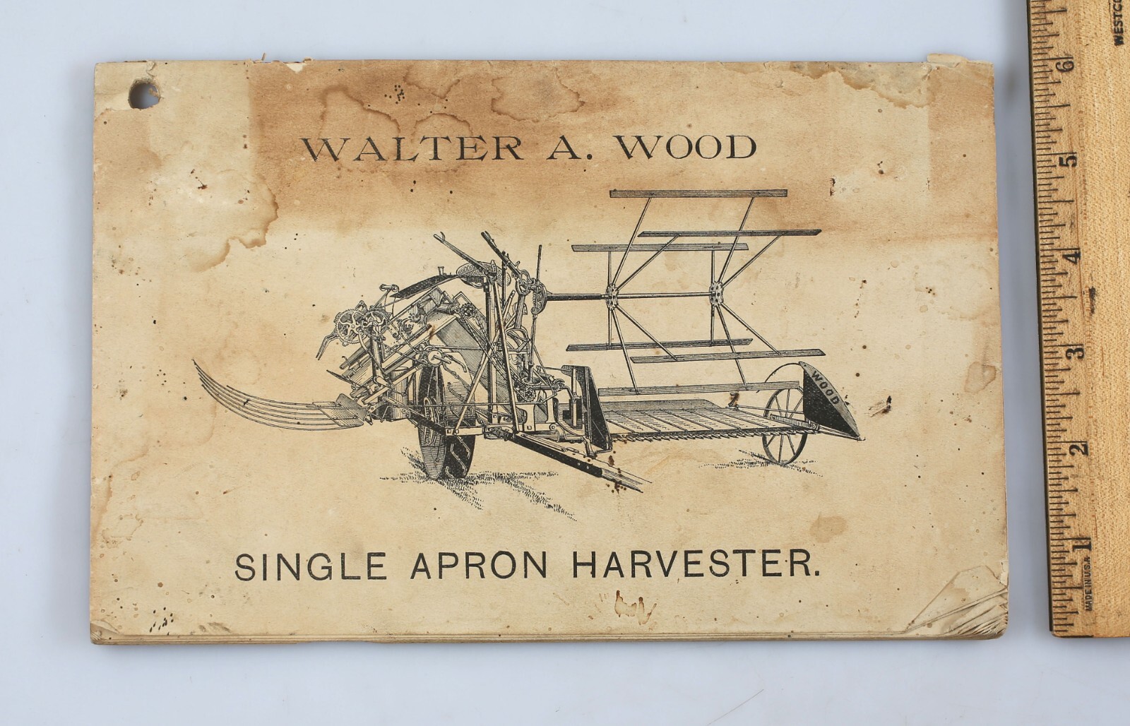 1892 Walter A. Wood Single Apron Binding Harvester Directions Manual Parts List