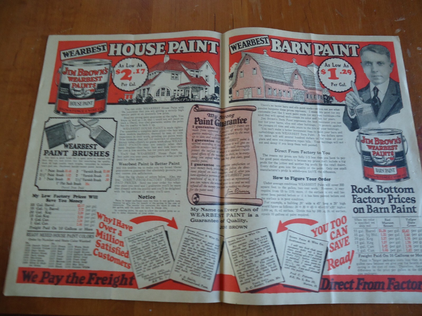 Antique catalog Jim Brown’s farm Barbed Wire , Fences , Gates , Paints ,Barn